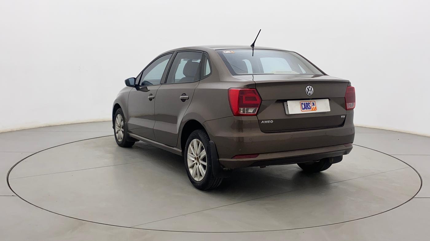 2017 Volkswagen Ameo HIGHLINE PLUS 1.5L AT 16 ALLOY, Diesel, Automatic, 80,448 km, Left Back Diagonal
