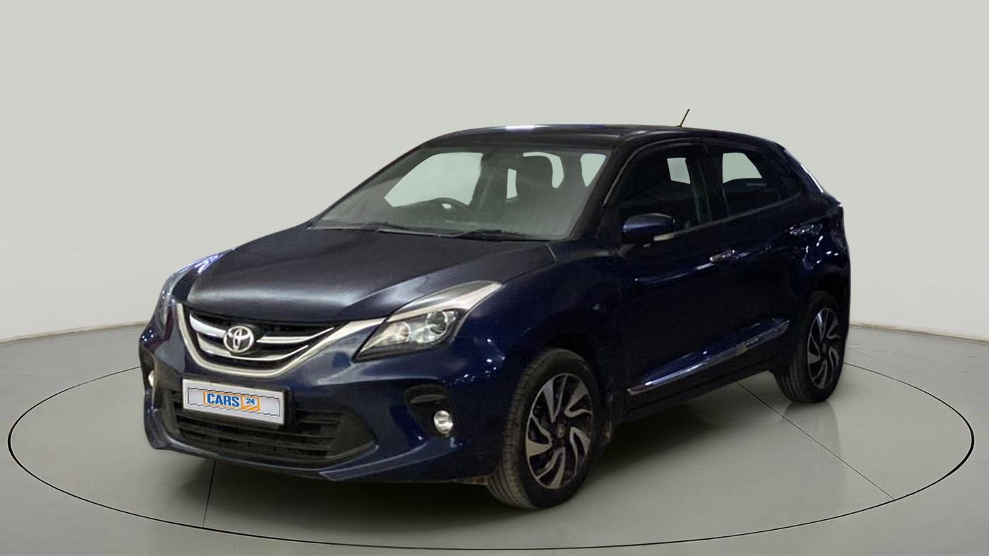 2020 Toyota Glanza V CVT, Petrol, Automatic, 4,496 km, Left Front Diagonal