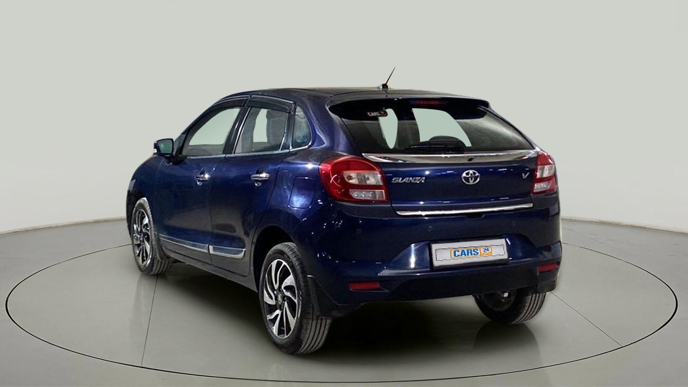 2020 Toyota Glanza V CVT, Petrol, Automatic, 4,496 km, Left Back Diagonal