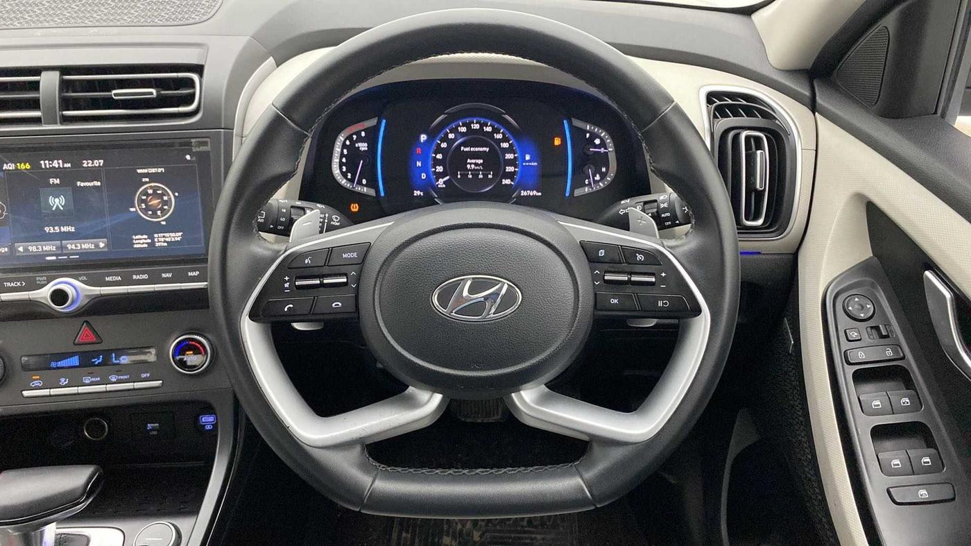 2020 Hyundai Creta SX (O) IVT 1.5 PETROL, Petrol, Automatic, 26,720 km, Steering Wheel Close Up