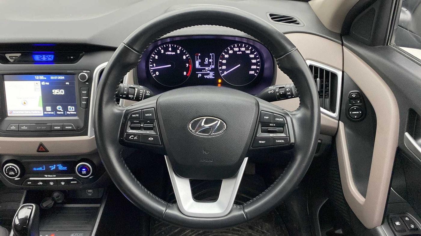 2018 Hyundai Creta SX AT 1.6 PETROL, Petrol, Automatic, 44,796 km, Steering Wheel Close Up