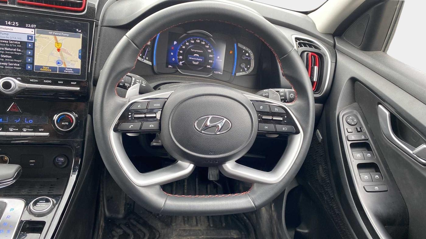 2022 Hyundai Creta SX (O) IVT KNIGHT 1.5 PETROL, Petrol, Automatic, 12,273 km, Steering Wheel Close Up