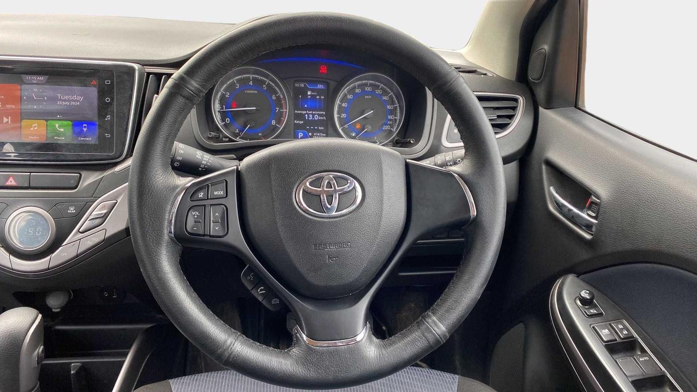2021 Toyota Glanza G CVT, Petrol, Automatic, 28,418 km, Steering Wheel Close Up