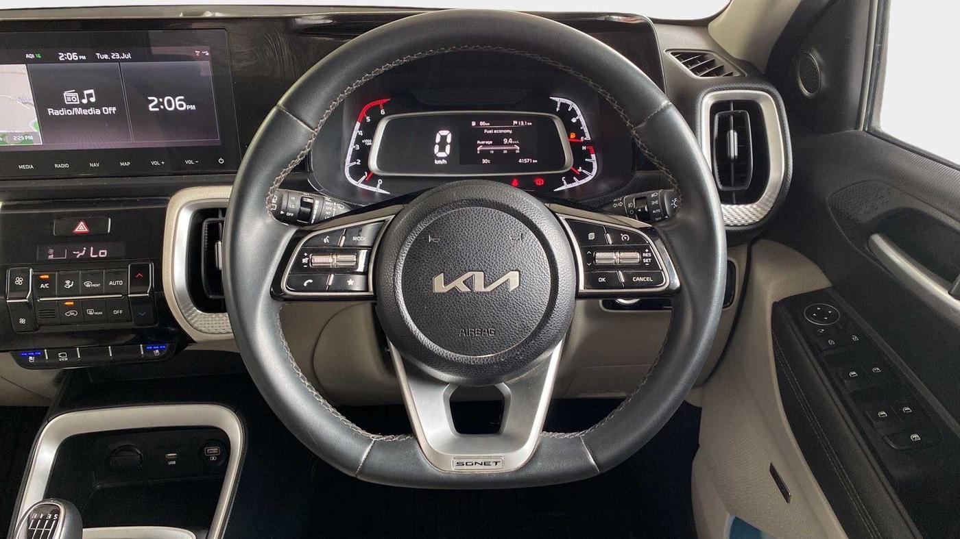 2022 KIA SONET HTX PLUS 1.5, Diesel, Manual, 41,591 km, Steering Wheel Close Up