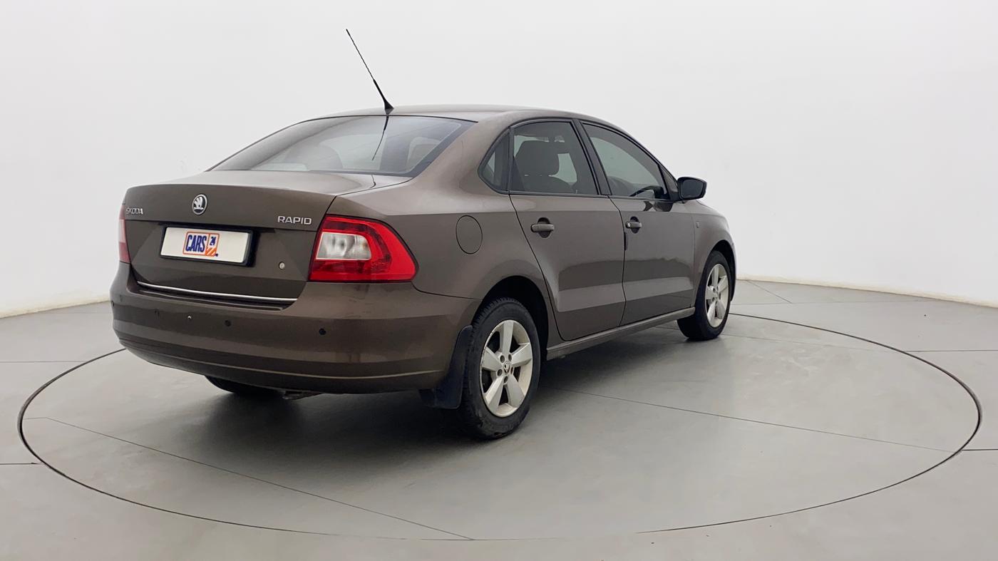 2015 Skoda Rapid 1.5 TDI CR ELEGANCE AT, Diesel, Automatic, 73,609 km, Right Back Diagonal