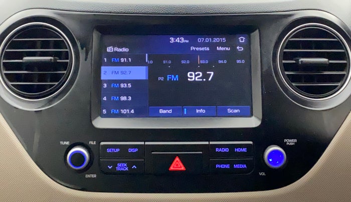 2017 Hyundai Grand i10 SPORTZ (O) AT 1.2 KAPPA VTVT, Petrol, Automatic, 44,413 km, Infotainment System