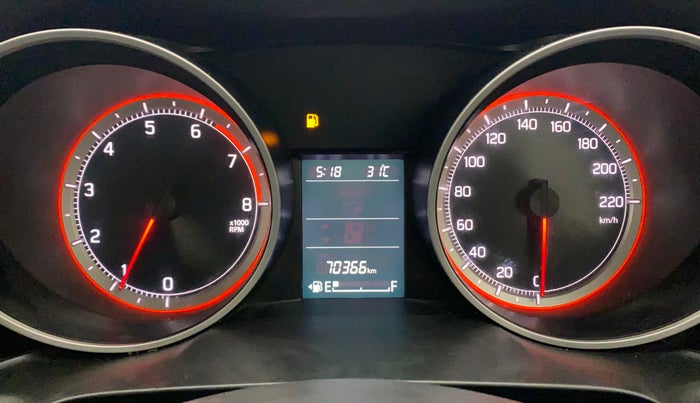 2018 Maruti Swift ZXI, Petrol, Manual, 70,366 km, Odometer Image