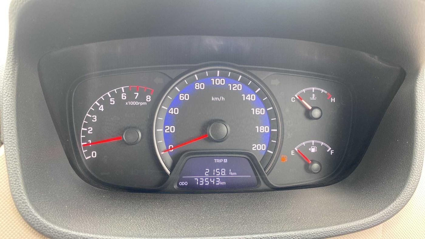 2018 Hyundai Xcent E+, Petrol, Manual, 73,536 km, Odometer Image