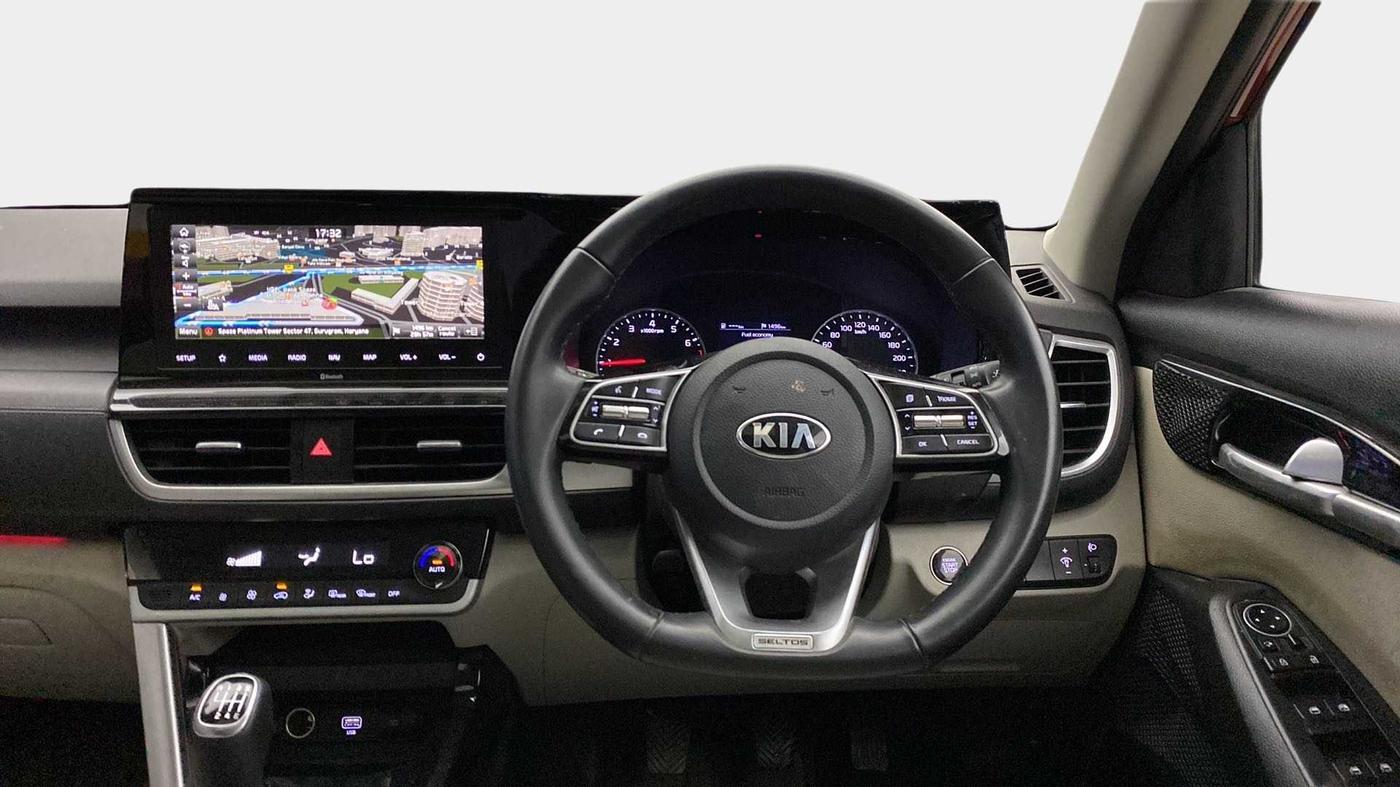 2020 KIA SELTOS HTX 1.5 PETROL, Petrol, Manual, 50,585 km, Steering Wheel Close Up