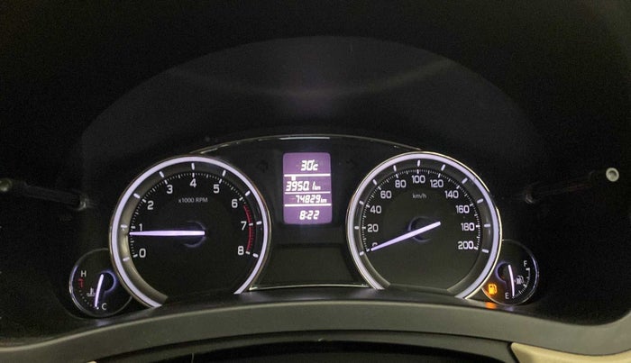 2014 Maruti Ciaz VXI+, Petrol, Manual, 74,819 km, Odometer Image