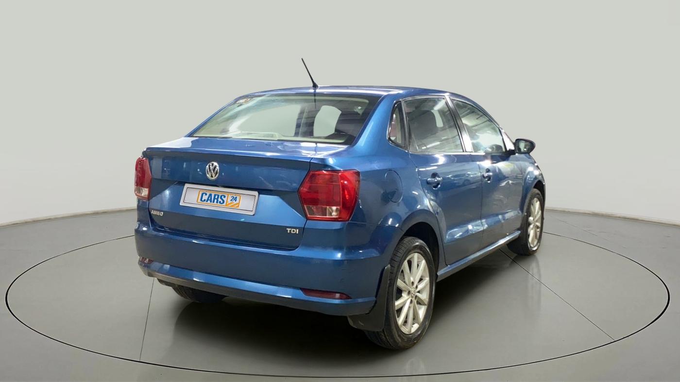 2017 Volkswagen Ameo HIGHLINE PLUS 1.5L AT 16 ALLOY, Diesel, Automatic, 86,376 km, Right Back Diagonal