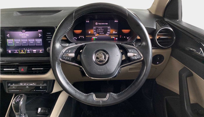 2022 Skoda SLAVIA STYLE 1.0L TSI AT, Petrol, Automatic, 43,038 km, Steering Wheel Close Up