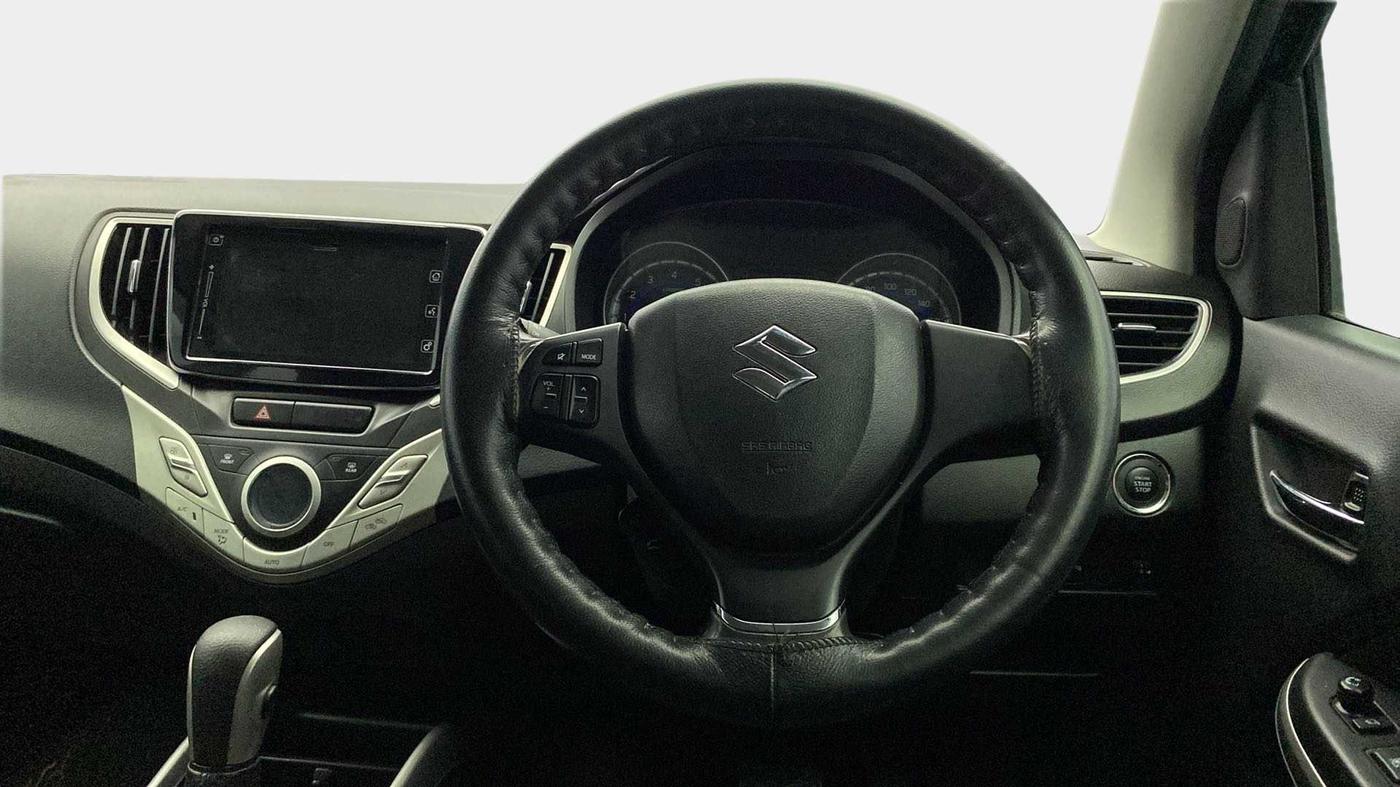 2017 Maruti Baleno ALPHA CVT PETROL 1.2, Petrol, Automatic, 48,888 km, Steering Wheel Close Up
