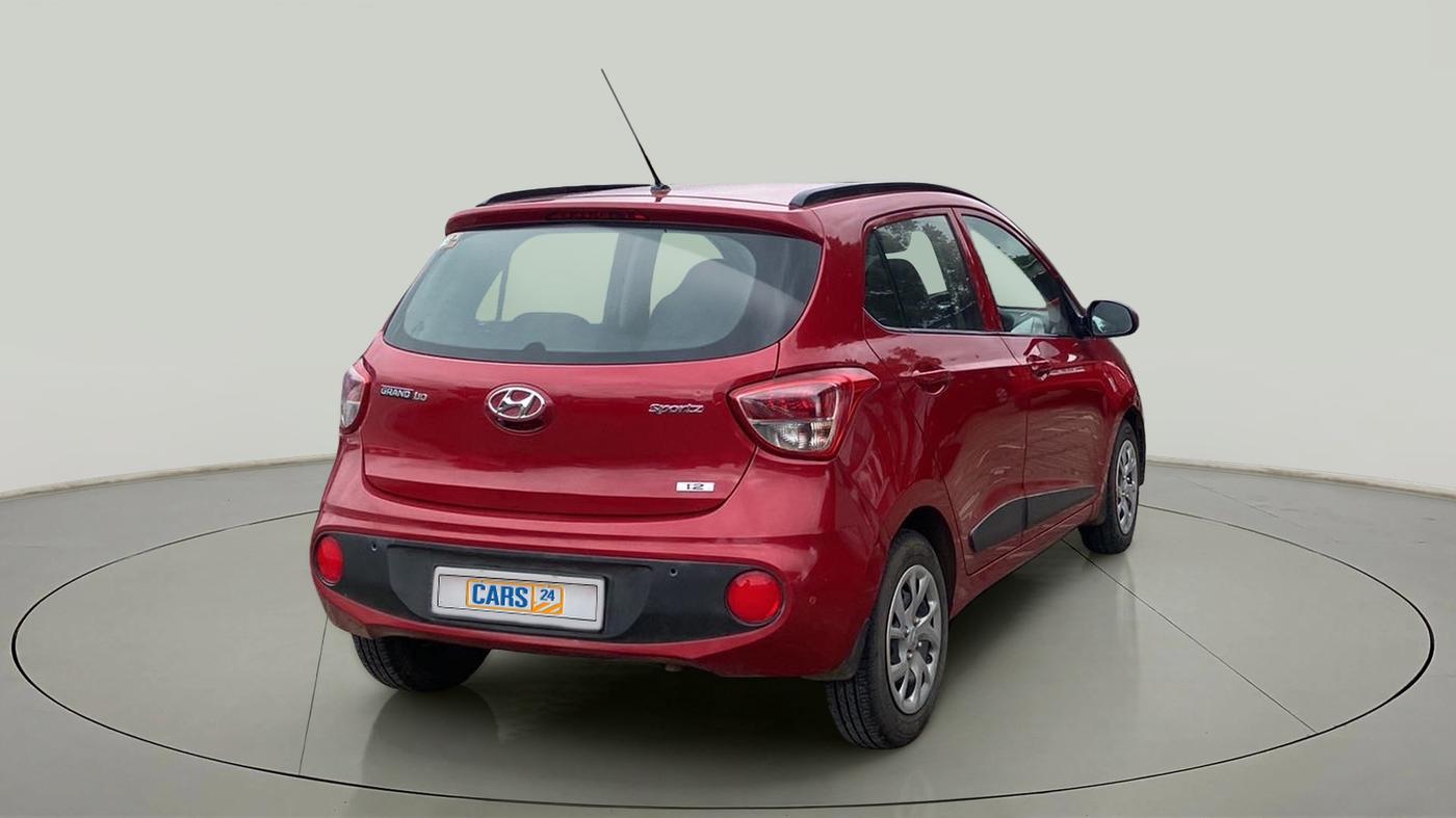 2017 Hyundai Grand i10 SPORTZ (O) 1.2 KAPPA VTVT, Petrol, Manual, 67,544 km, Right Back Diagonal