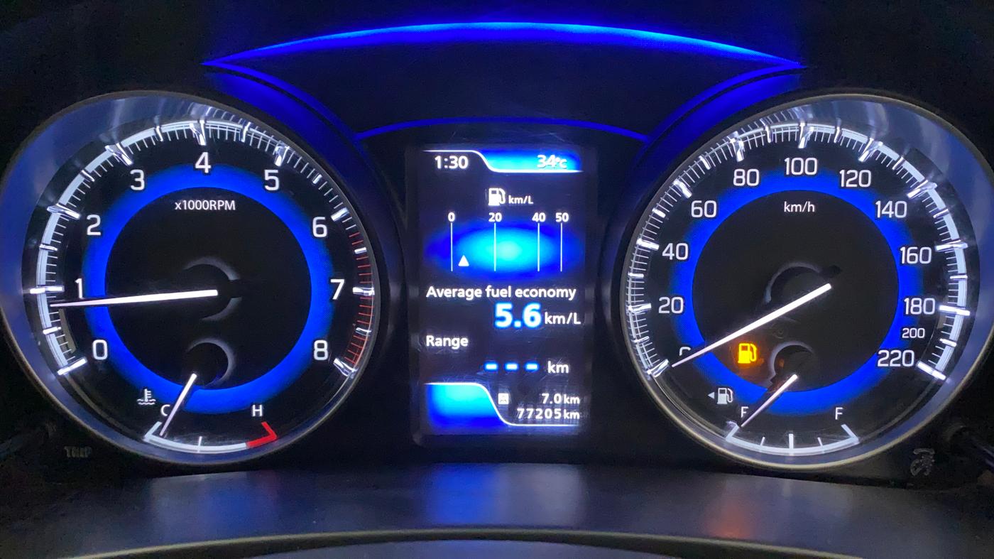 2020 Toyota Glanza G, Petrol, Manual, 77,262 km, Odometer Image