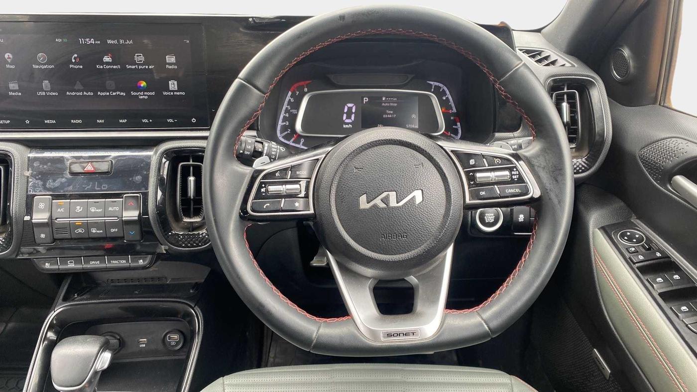 2023 KIA SONET X LINE 1.0 DCT, Petrol, Automatic, 5,703 km, Steering Wheel Close Up