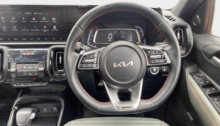2023 KIA SONET X LINE 1.0 DCT, Petrol, Automatic, 5,703 km, Steering Wheel Close Up