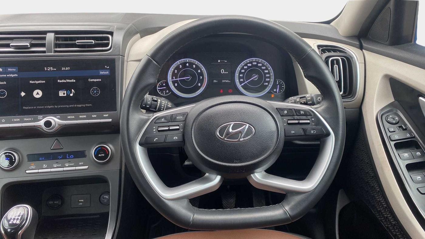 2021 Hyundai Creta SX 1.5 PETROL, Petrol, Manual, 24,743 km, Steering Wheel Close Up