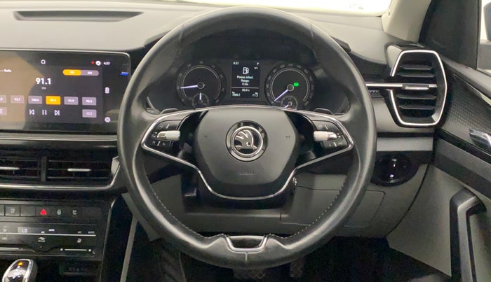 2021 Skoda KUSHAQ STYLE 1.0L TSI AT, Petrol, Automatic, 39,931 km, Steering Wheel Close Up