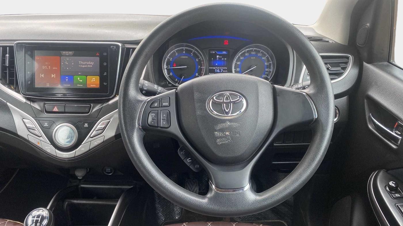 2021 Toyota Glanza G, Petrol, Manual, 21,442 km, Steering Wheel Close Up