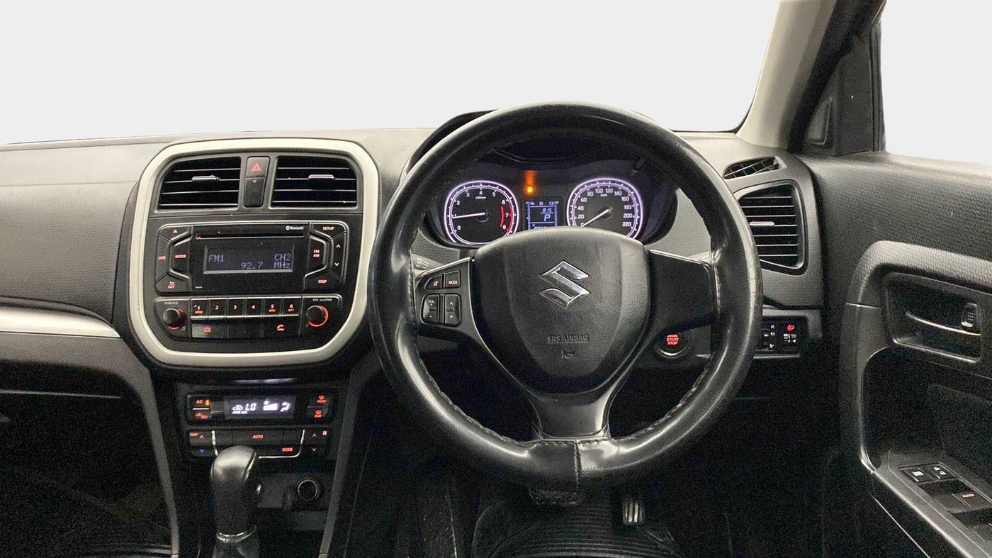 2021 Maruti Vitara Brezza VXI AT SHVS, Petrol, Automatic, 57,060 km, Steering Wheel Close Up