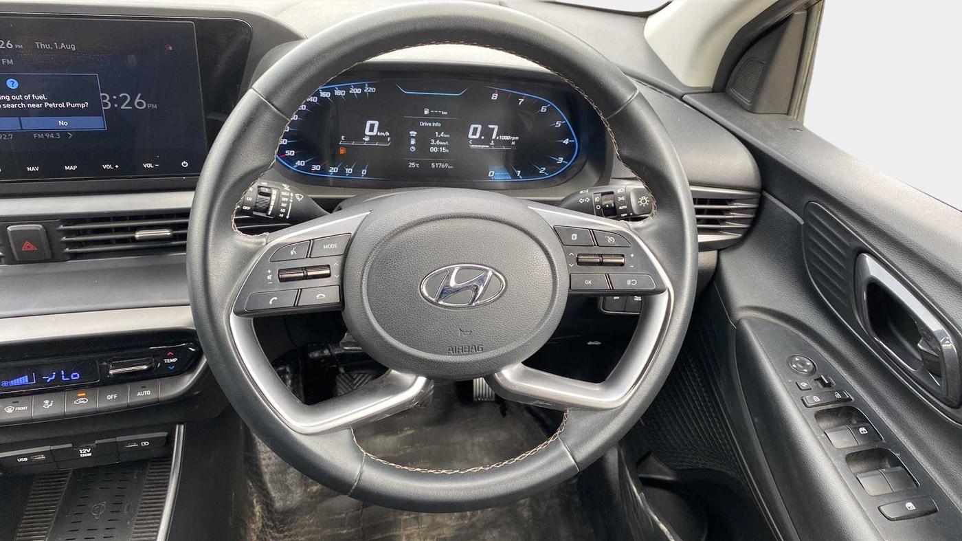 2021 Hyundai NEW I20 ASTA (O) 1.2 MT, Petrol, Manual, 52,017 km, Steering Wheel Close Up