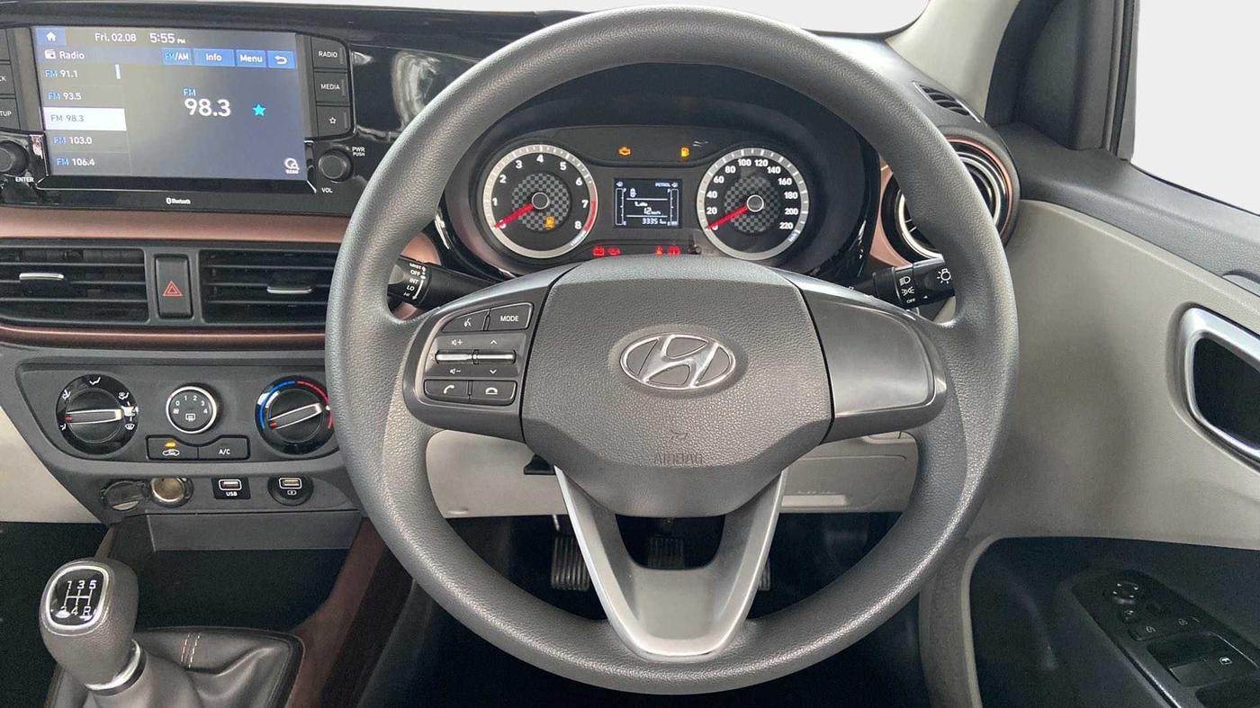 2022 Hyundai AURA SX 1.2 CNG, CNG, Manual, 33,298 km, Steering Wheel Close Up