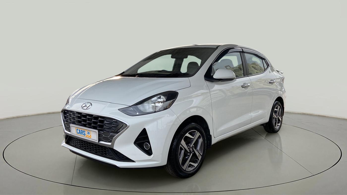 2022 Hyundai AURA SX 1.2 CNG, CNG, Manual, 33,298 km, Left Front Diagonal
