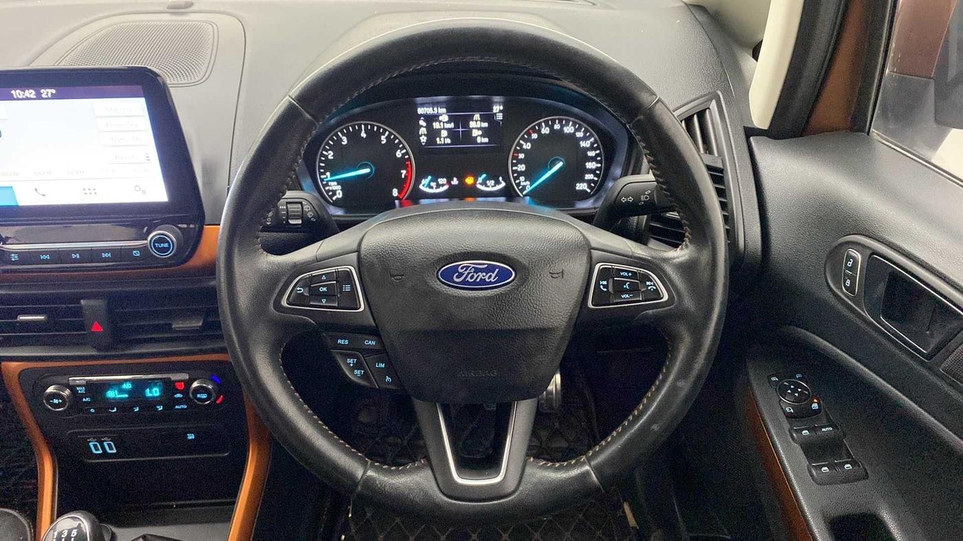 2020 Ford Ecosport TITANIUM 1.5 SPORTS(SUNROOF) PETROL, Petrol, Manual, 61,395 km, Steering Wheel Close Up
