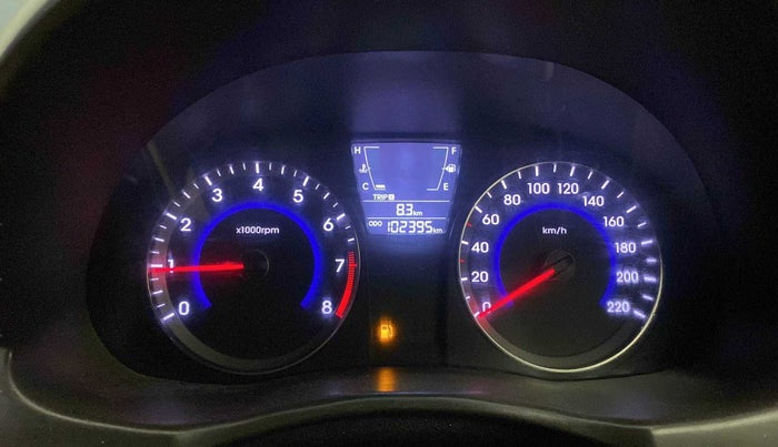 2015 Hyundai Verna FLUIDIC 4S 1.6 VTVT S, Petrol, Manual, 1,02,669 km, Odometer Image