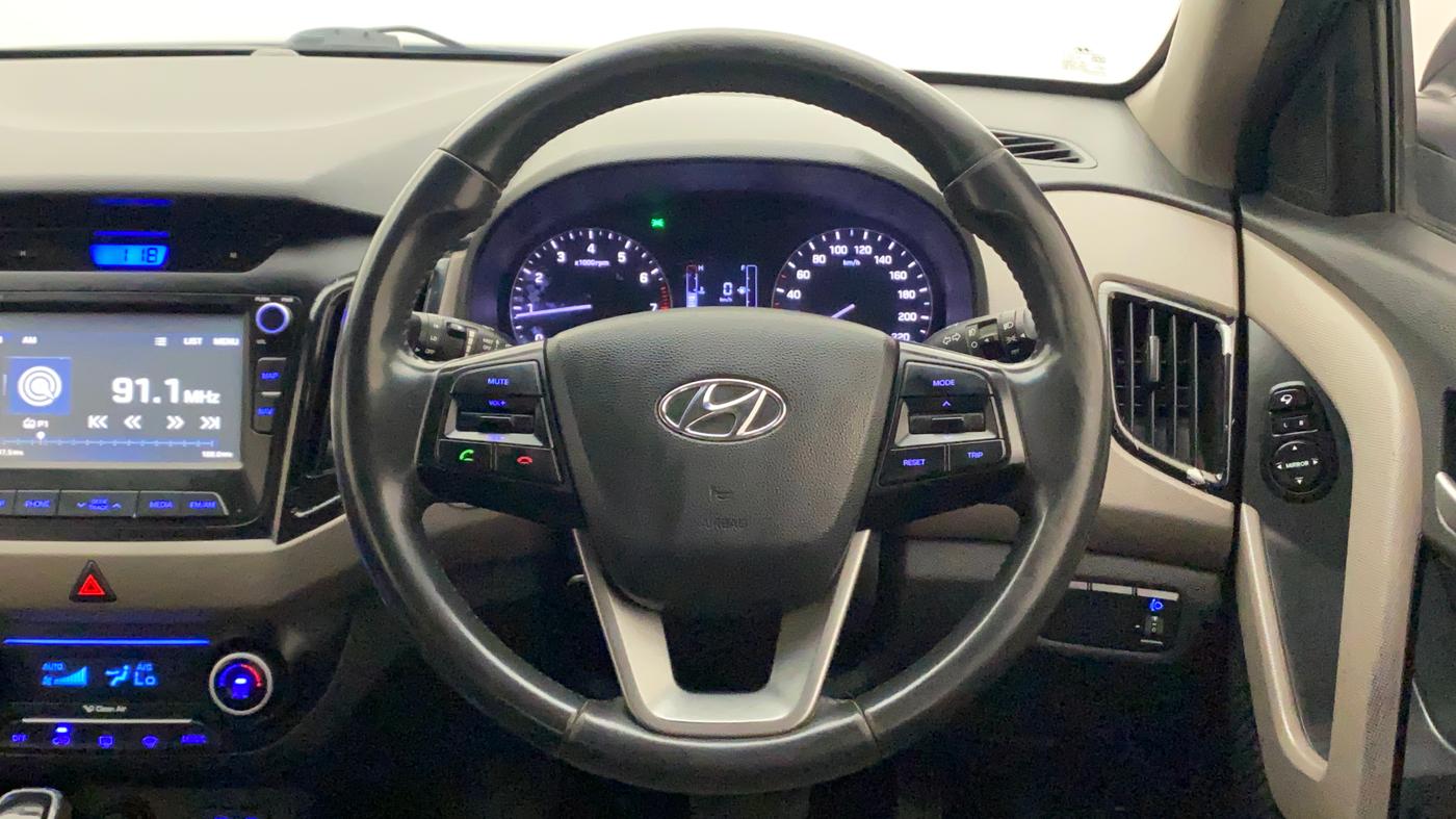 2017 Hyundai Creta SX PLUS AT 1.6 PETROL, Petrol, Automatic, 69,201 km, Steering Wheel Close Up