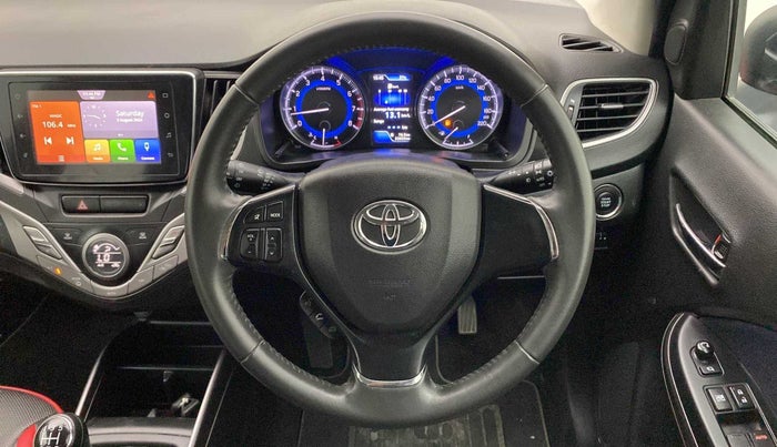 2019 Toyota Glanza V, Petrol, Manual, 31,957 km, Steering Wheel Close Up