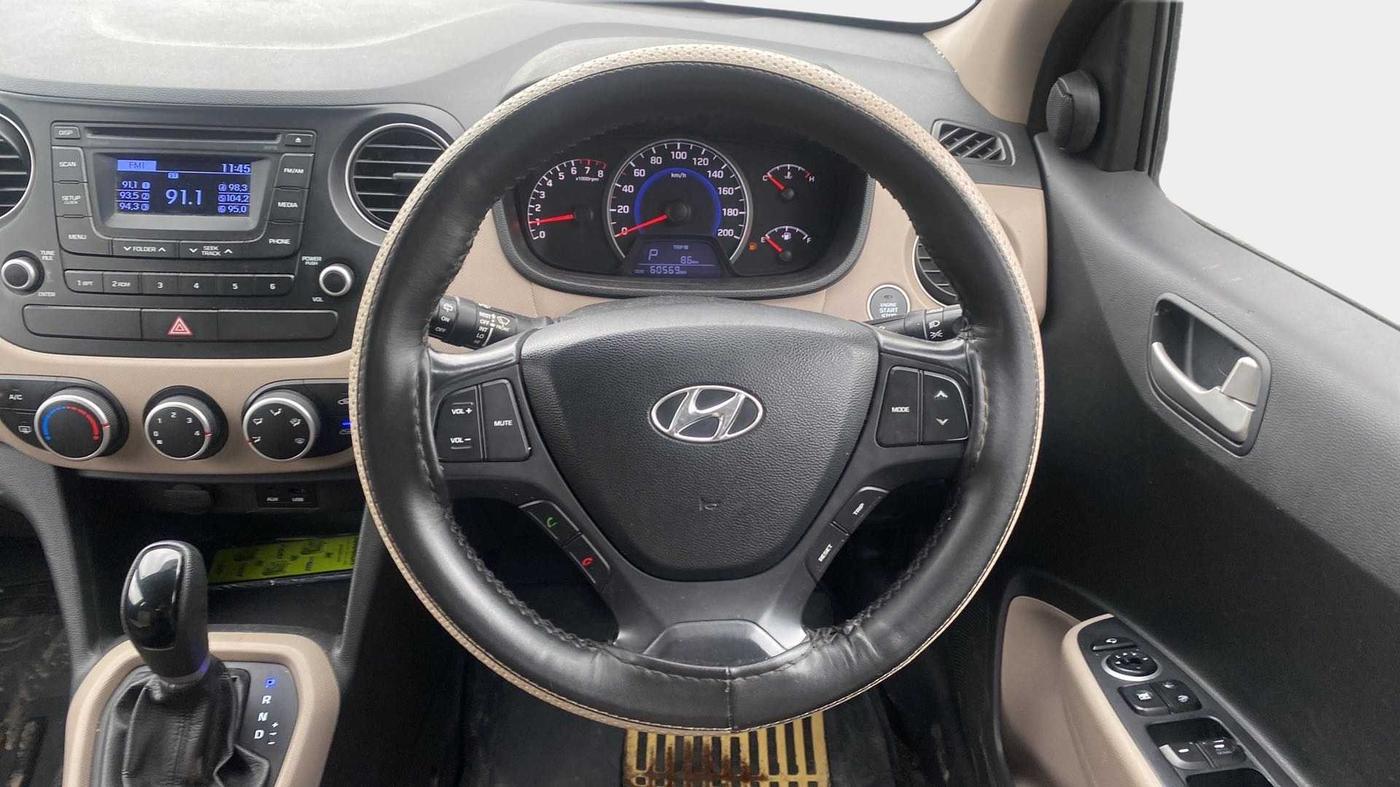 2014 Hyundai Grand i10 ASTA AT 1.2 KAPPA VTVT, Petrol, Automatic, 60,850 km, Steering Wheel Close Up