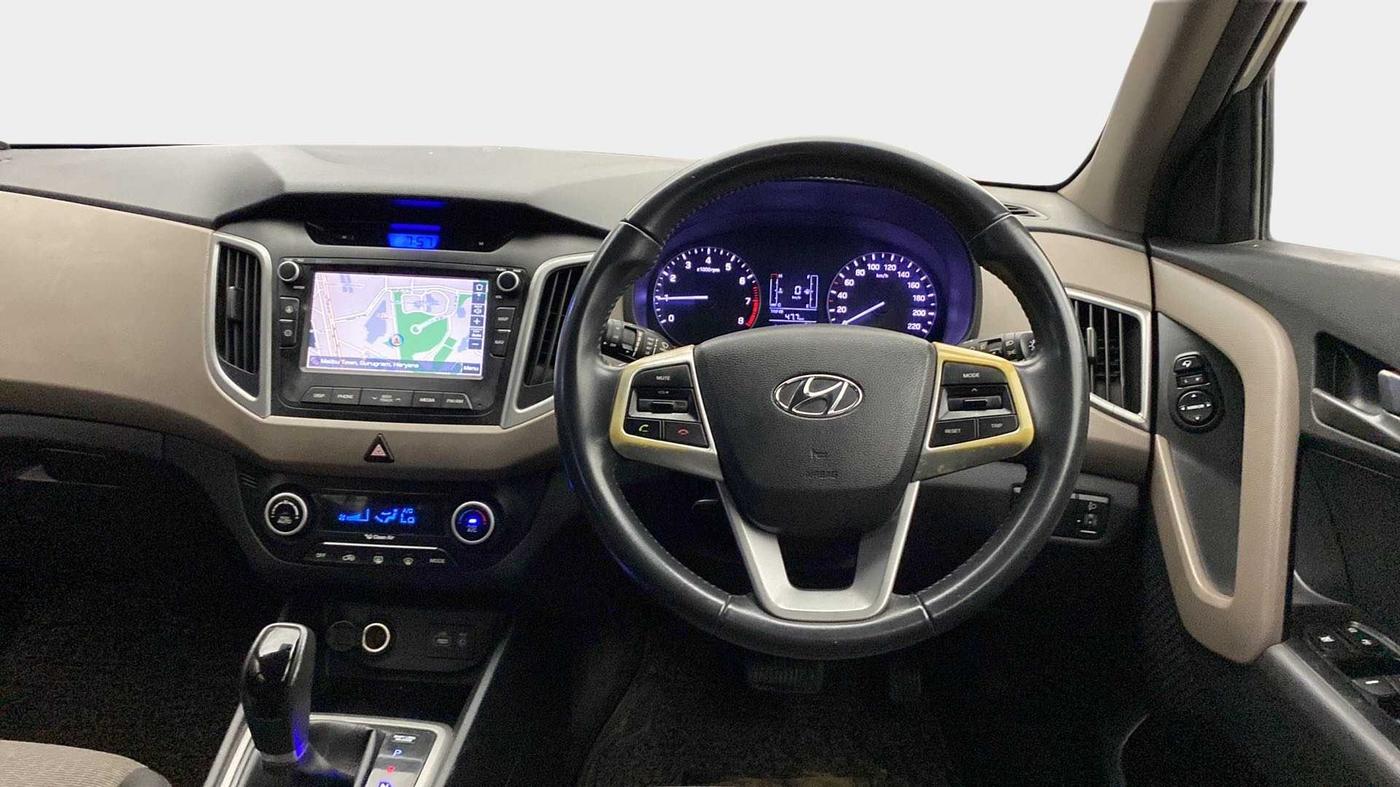 2017 Hyundai Creta SX PLUS AT 1.6 PETROL, Petrol, Automatic, 67,495 km, Steering Wheel Close Up