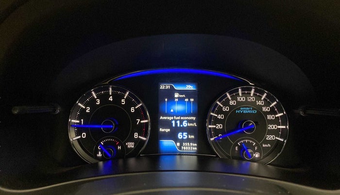 2018 Maruti Ciaz ALPHA 1.5 SHVS PETROL, Petrol, Manual, 76,288 km, Odometer Image