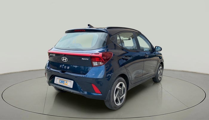 2023 Hyundai GRAND I10 NIOS SPORTZ AMT 1.2 KAPPA VTVT, Petrol, Automatic, 7,745 km, Right Back Diagonal