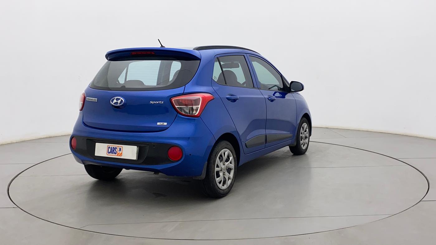 2019 Hyundai Grand i10 SPORTZ 1.2 KAPPA VTVT, Petrol, Manual, 31,632 km, Right Back Diagonal