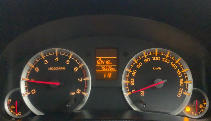 2012 Maruti Swift Dzire VXI, Petrol, Manual, 75,395 km, Odometer Image