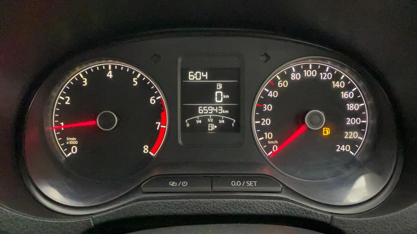 2019 Volkswagen Polo HIGHLINE 1.0L, Petrol, Manual, 65,943 km, Odometer Image