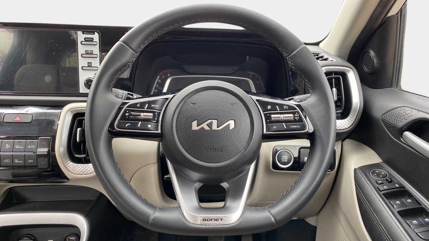 2022 KIA SONET HTX ANNIVERSARY EDITION 1.0 IMT, Petrol, Manual, 21,993 km, Steering Wheel Close Up