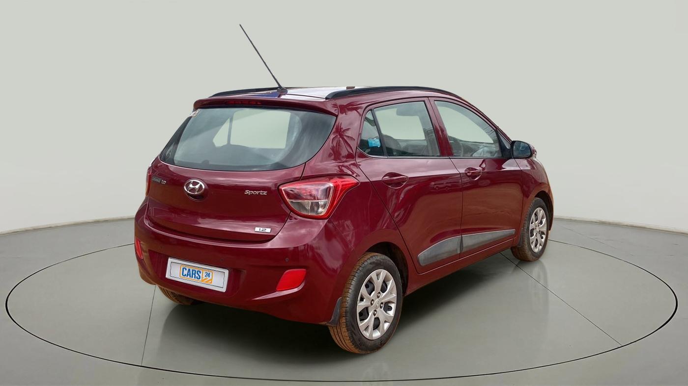 2016 Hyundai Grand i10 SPORTZ 1.2 KAPPA VTVT, Petrol, Manual, 75,044 km, Right Back Diagonal