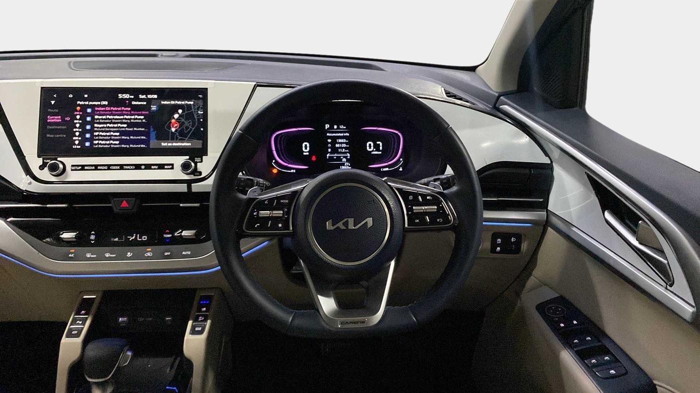 2023 KIA CARENS LUXURY PLUS 1.5 DIESEL AT 7 STR, Diesel, Automatic, 13,662 km, Steering Wheel Close Up