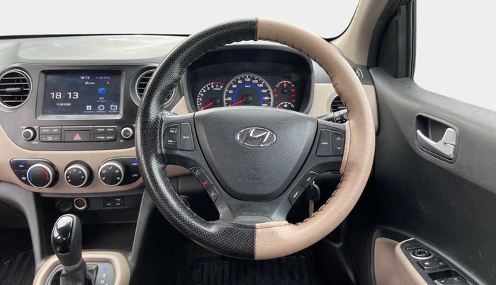 2017 Hyundai Grand i10 SPORTZ (O) AT 1.2 KAPPA VTVT, Petrol, Automatic, 88,596 km, Steering Wheel Close Up