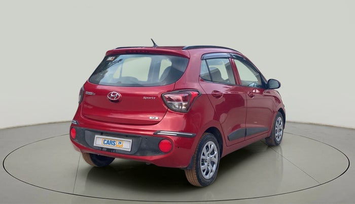 2017 Hyundai Grand i10 SPORTZ (O) 1.2 KAPPA VTVT, Petrol, Manual, 16,003 km, Right Back Diagonal