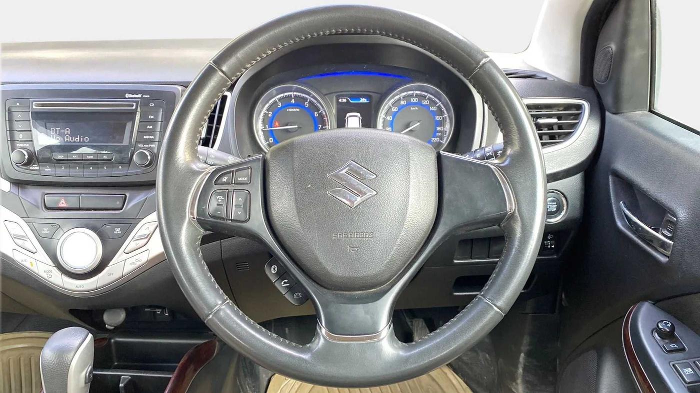 2017 Maruti Baleno ZETA CVT PETROL 1.2, CNG, Automatic, 1,12,410 km, Steering Wheel Close Up