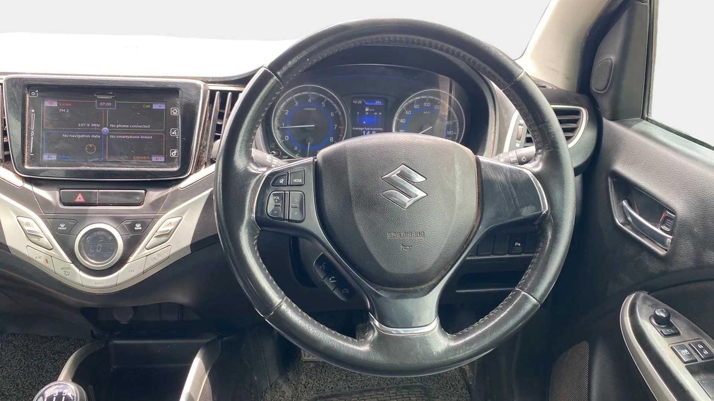 2018 Maruti Baleno ALPHA PETROL 1.2, Petrol, Manual, 77,425 km, Steering Wheel Close Up
