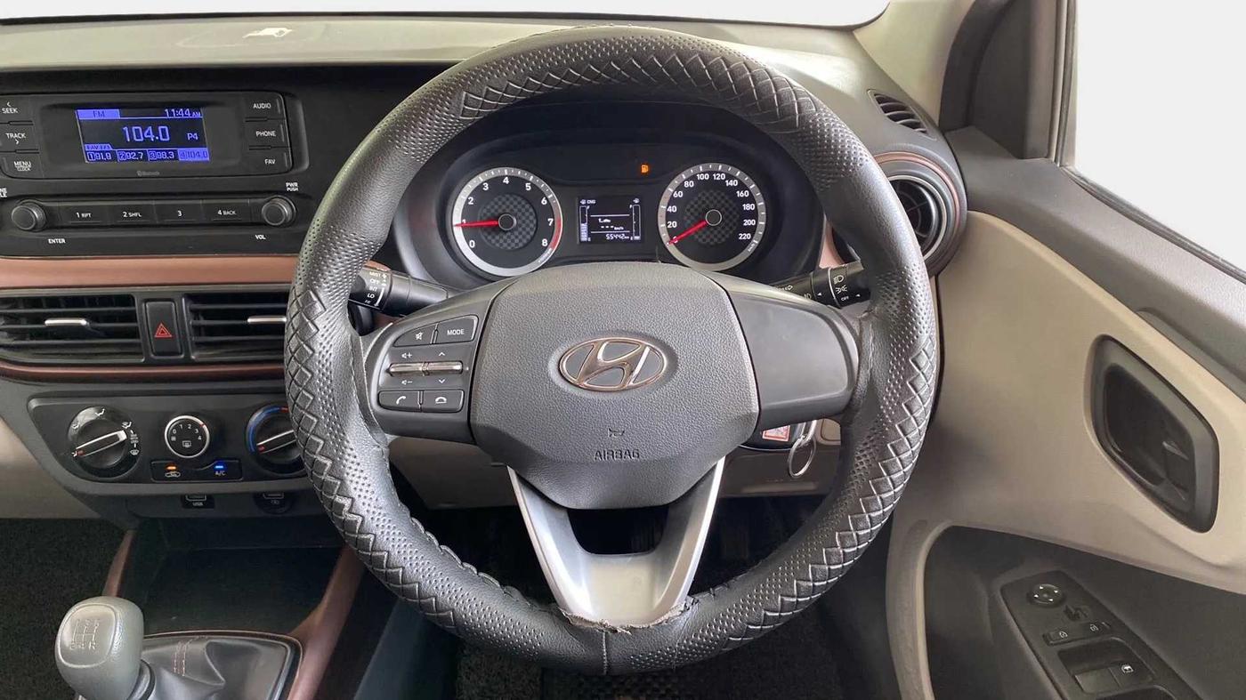 2021 Hyundai AURA S 1.2 CNG, CNG, Manual, 55,433 km, Steering Wheel Close Up