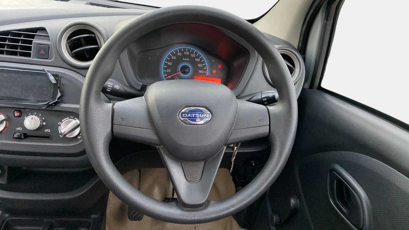 2018 Datsun Redi Go A, Petrol, Manual, 19,413 km, Steering Wheel Close Up
