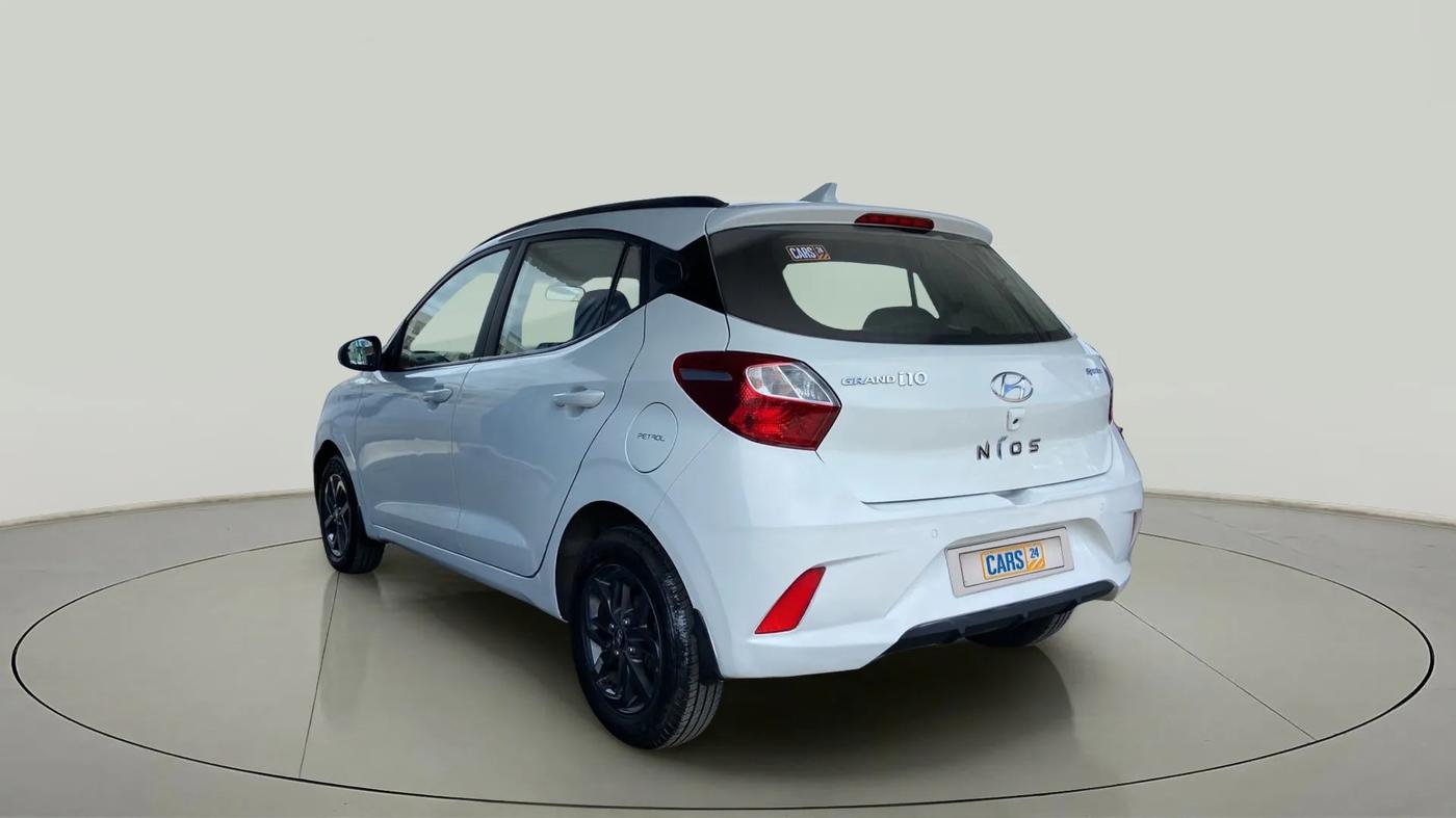 2021 Hyundai GRAND I10 NIOS SPORTZ AMT 1.2 KAPPA VTVT, Petrol, Automatic, 50,099 km, Left Back Diagonal