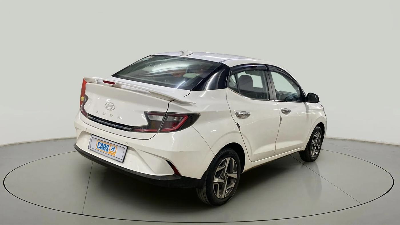 2023 Hyundai AURA SX 1.2 CNG, CNG, Manual, 7,750 km, Right Back Diagonal